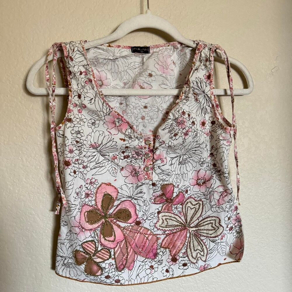 vintage 90s kidcore floral crop